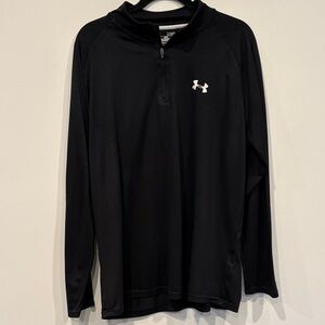 Men’s Under Armour Dry fit Qrtr Zip pullover, lightweight, Blk, XL, EUC!